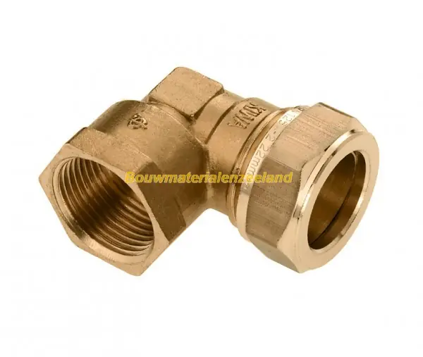 BONFIX knel messing knie 3/8 inch binnen x12mm