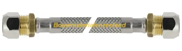 BONFIX Blister RVS Flexibele slang 20 cm 10 mm x 12 mm knel