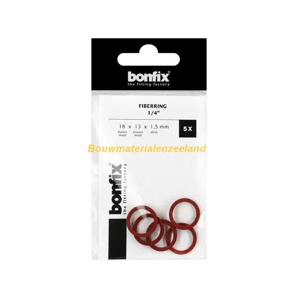 BONFIX Fiberring 6/4" (44 x 35 x 2 mm) zak van 5 stuks