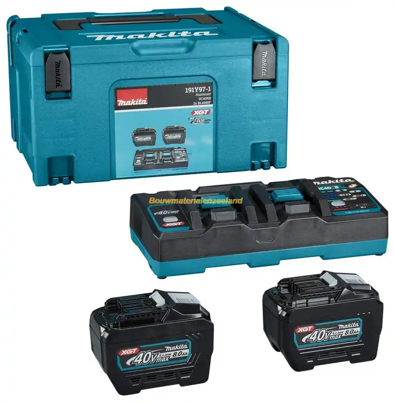Makita Startset XGT lader DC40RB + 2x accu BL4080F