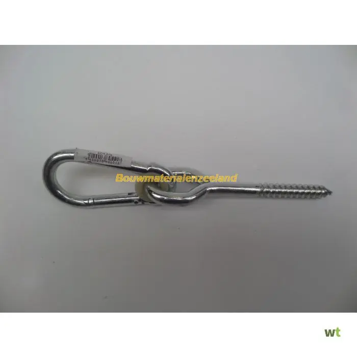 Schommelhaak met schroefdraad - lengte 220mm - verzinkt