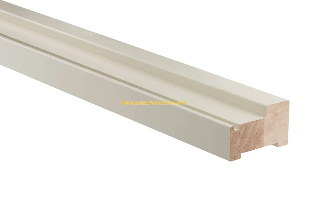 Geprofileerd kozijnhout bovendorpel WIT 66X110 lang 295 cm hardhout profiel A+