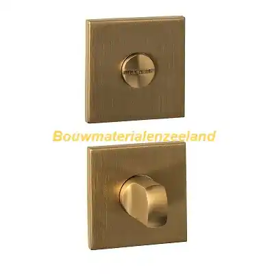 WC-sluiting verdekt 53x53x6mm met stift 6-8mm PVD messing mat