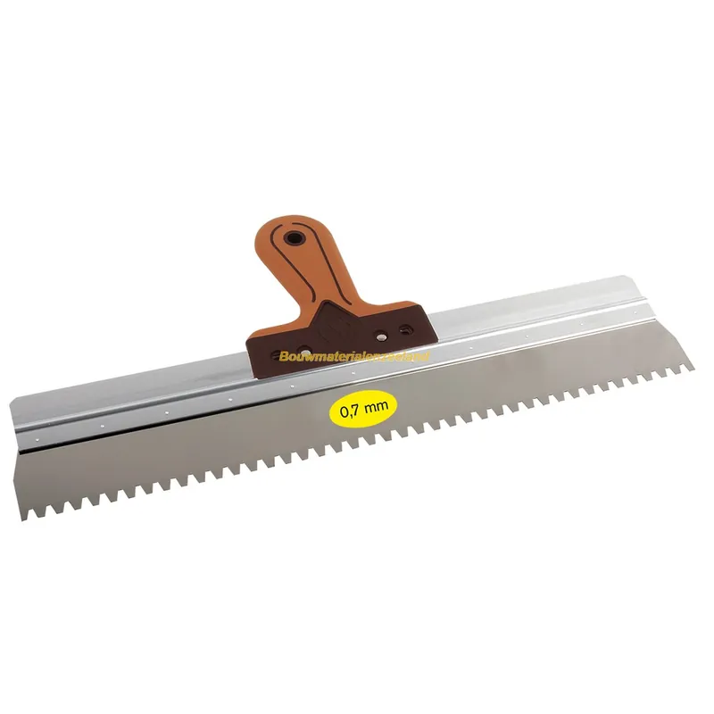 Super Prof, gipsmes aluminium, 480 x0,7 mm RVS soft handgreep 7x9x3 mm getand