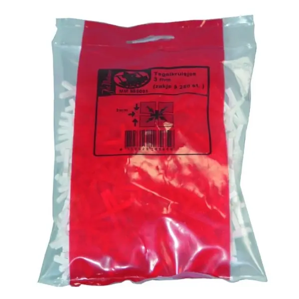 Tegelkruisjes zak 250 stuks 3,0mm