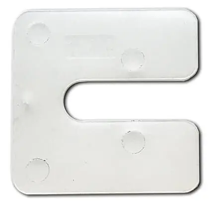 Uitvulplaatjes kunststof 1 mm transparant, doos á 480 stuks