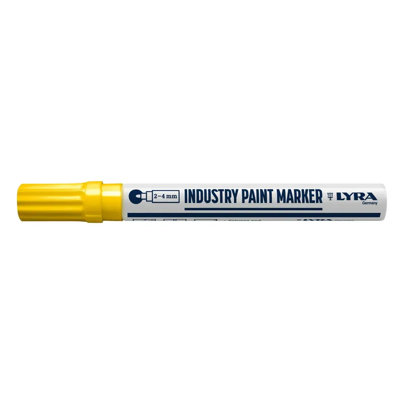 Verfstift Industrie, punt 2-4 mm Geel