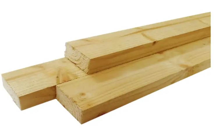 Vuren ruw 11x38mm lengte 420cm tengel