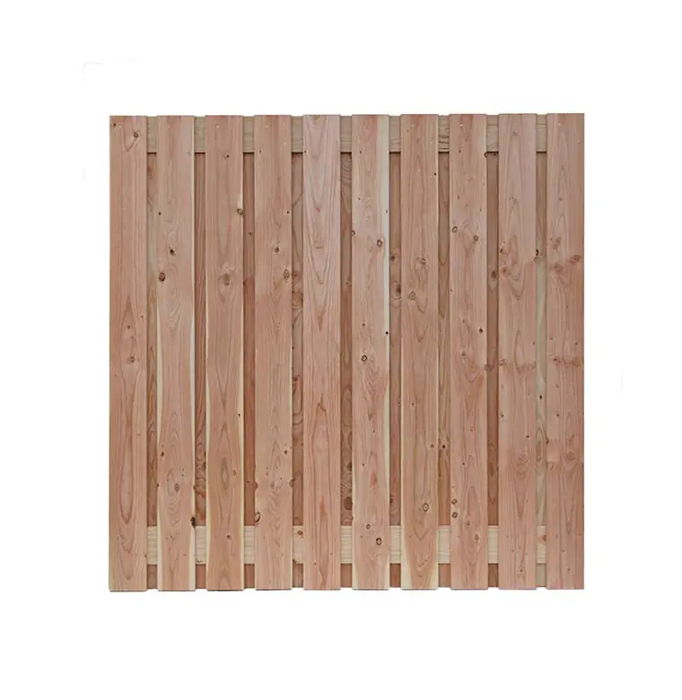 Tuinscherm Heeswijk 19+2 planks Douglas 180x180cm, RVS geschroefd