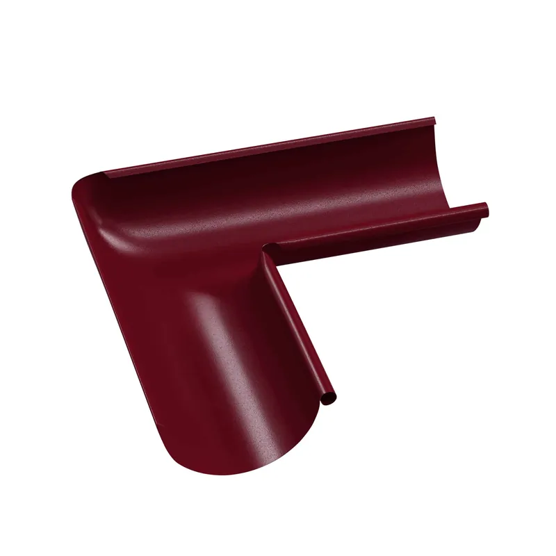 BILKA GLOSSY Binnenhoek dakgoot | 150mm | RAL 3005 Wijnrood | Tweezijdig glossy gecoat