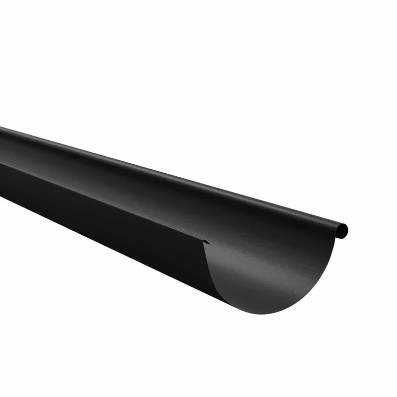 BILKA MAT Dakgoot | 125mm | 4 m | RAL 9005 Matzwart | Tweezijdig mat gecoat