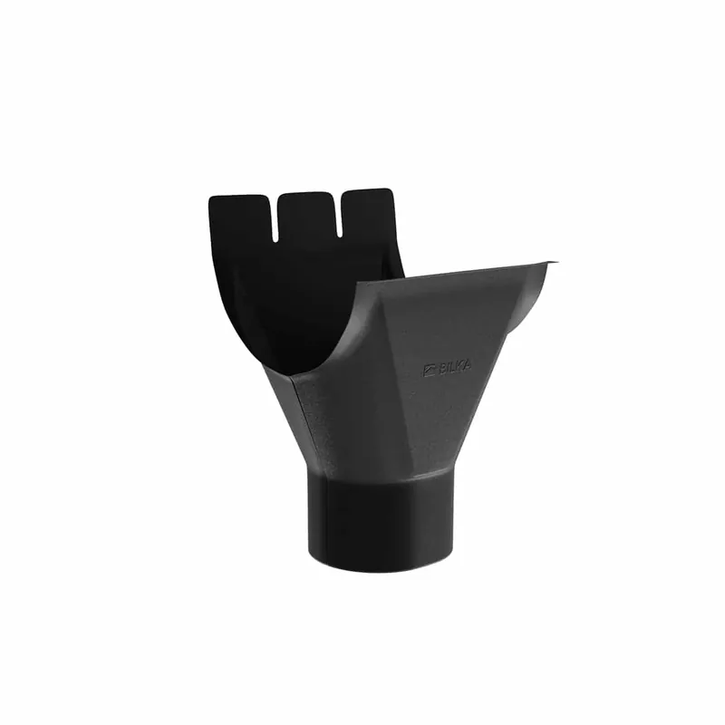 BILKA MAT Gootuitloop | 125/90mm | RAL 9005 Matzwart | Tweezijdig mat gecoat