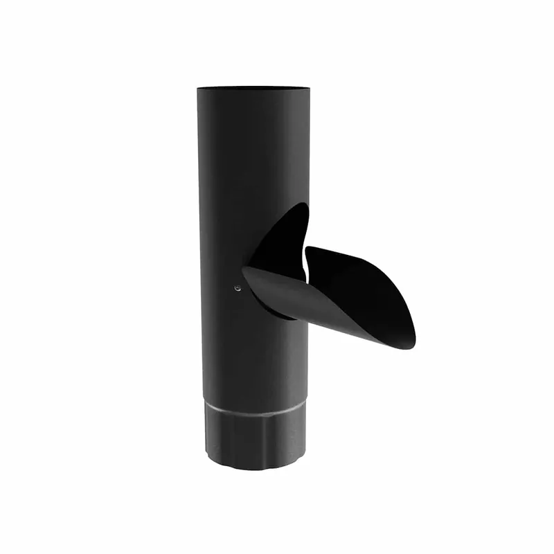 BILKA MAT Aftappunt | 90mm | RAL 9005 Matzwart | Tweezijdig mat gecoat
