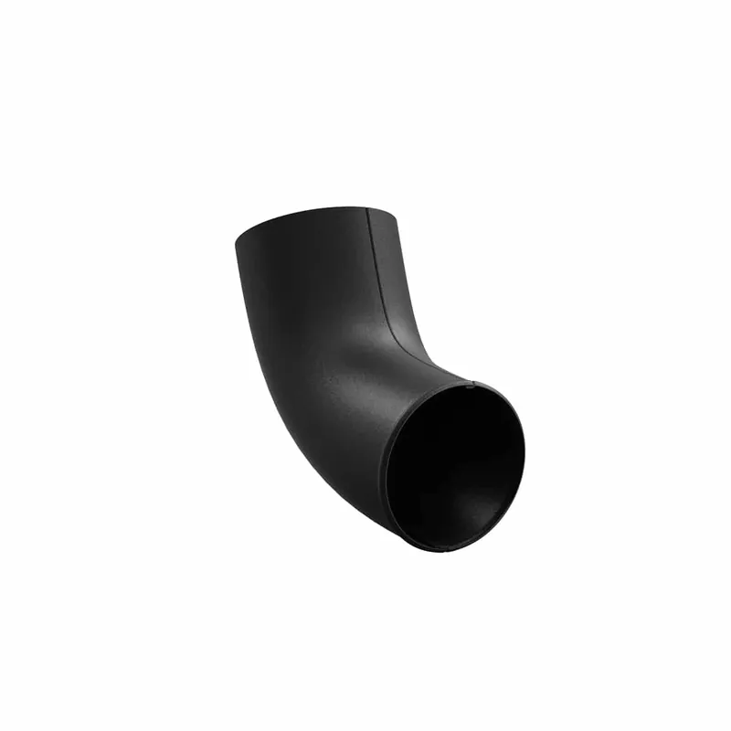 BILKA MAT Regenpijp uitloop | 90mm | RAL 9005 Matzwart | Tweezijdig mat gecoat