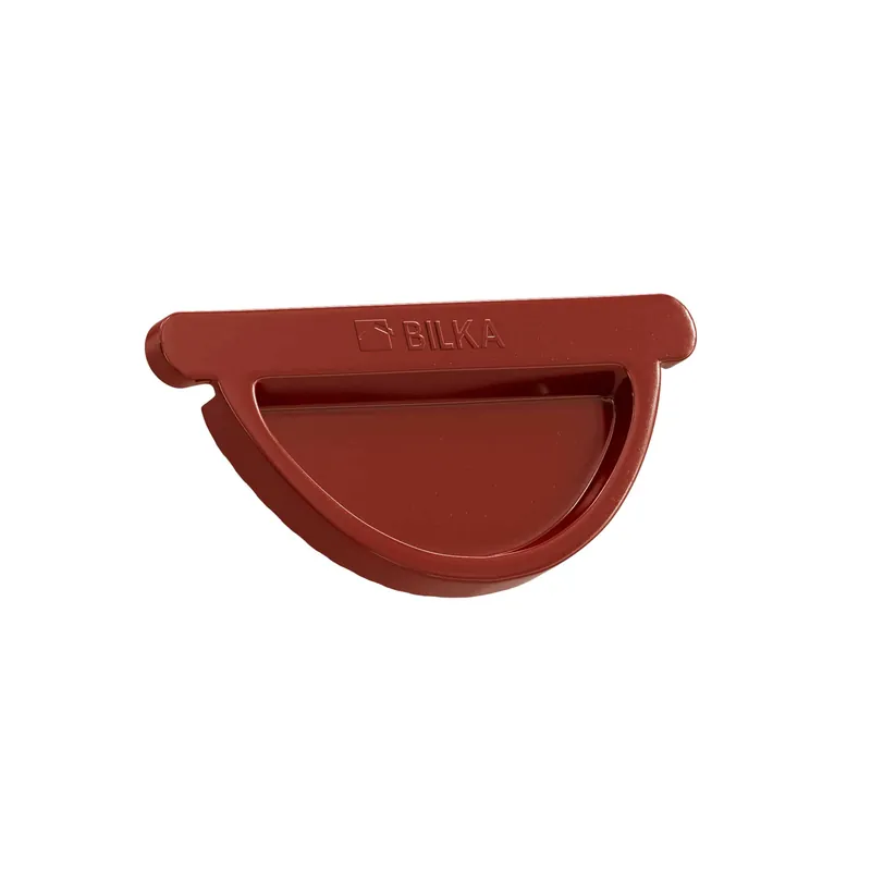 BILKA GLOSSY Eindkap dakgoot | 150mm | RAL 3009 Roestrood | Tweezijdig glossy gecoat