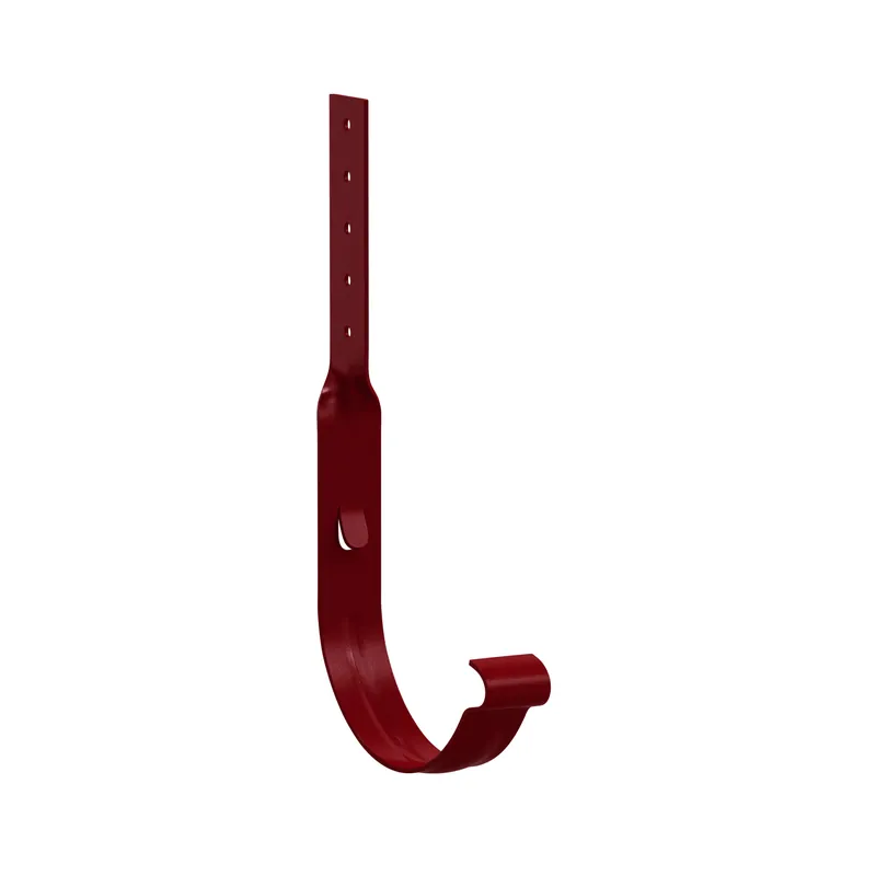 BILKA GLOSSY Goothaak gedraaid | 125mm | RAL 3011 Bruinrood | Tweezijdig glossy gecoat