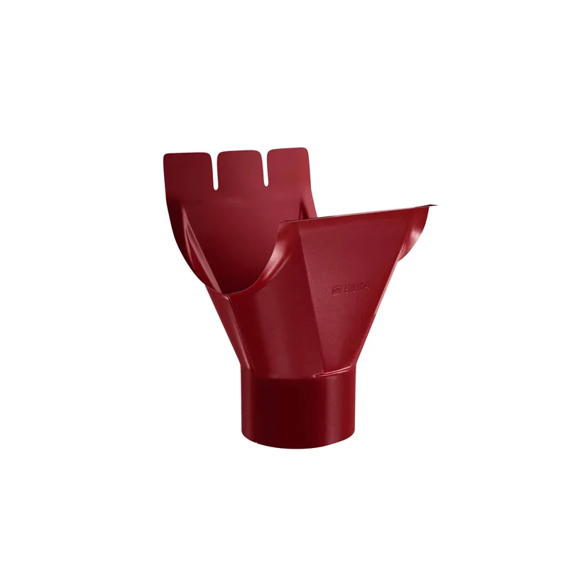 BILKA GLOSSY Gootuitloop | 125/90mm | RAL 3011 Bruinrood | Tweezijdig glossy gecoat