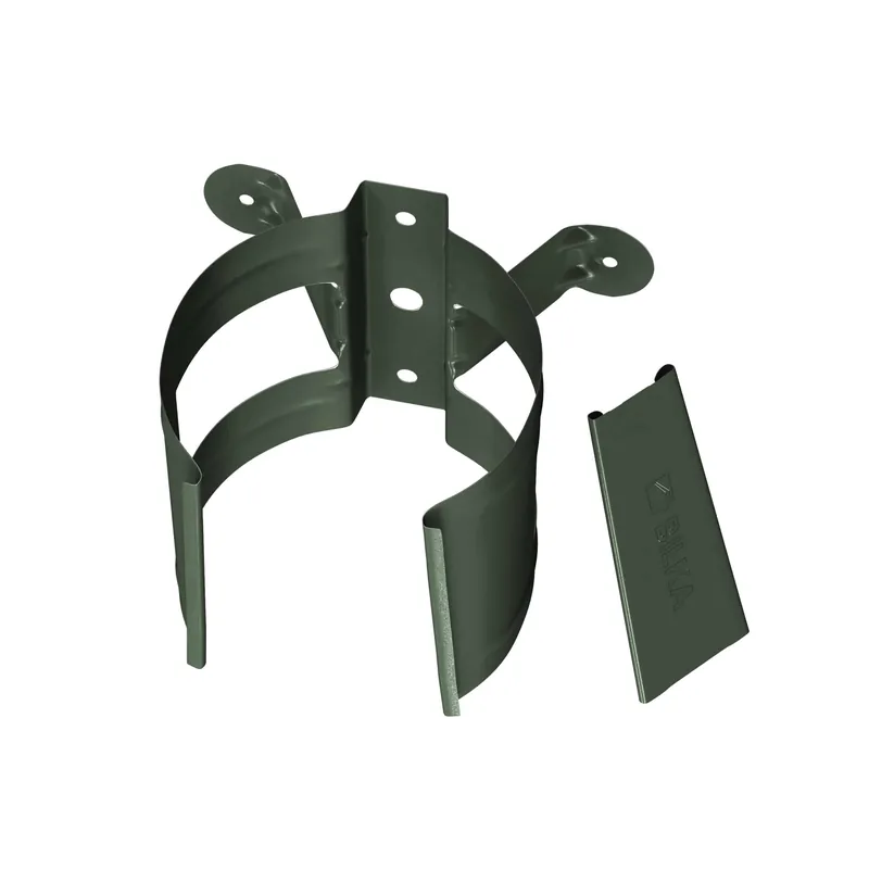 BILKA GLOSSY Bevestiging regenpijp | 90mm | RAL 6020 Chroomgroen | Tweezijdig glossy gecoat
