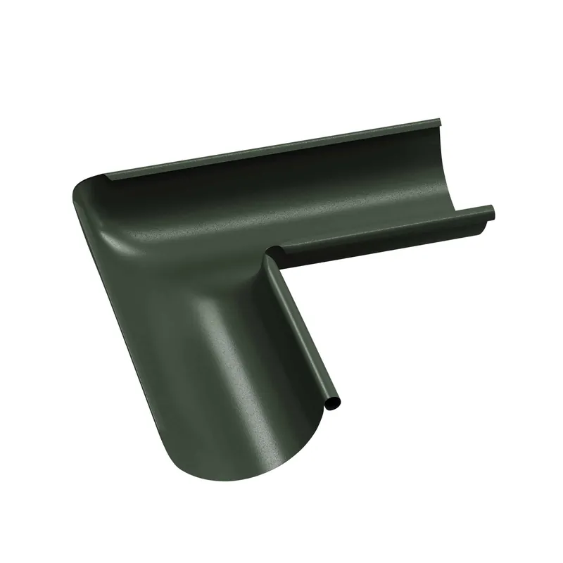 BILKA GLOSSY Binnenhoek dakgoot | 150mm | RAL 6020 Chroomgroen | Tweezijdig glossy gecoat