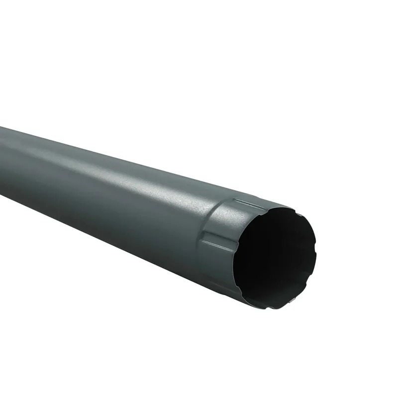 BILKA GLOSSY Regenpijp | 90mm | 3 m | RAL 7011 Grijs | Tweezijdig glossy gecoat