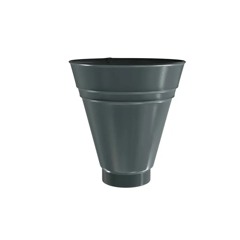 BILKA GLOSSY Opvangtrechter | 90mm | RAL 7011 Grijs | Tweezijdig glossy gecoat
