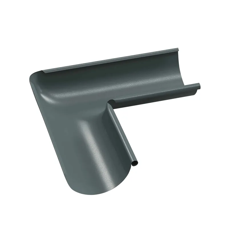 BILKA GLOSSY Binnenhoek dakgoot | 150mm | RAL 7011 Grijs | Tweezijdig glossy gecoat