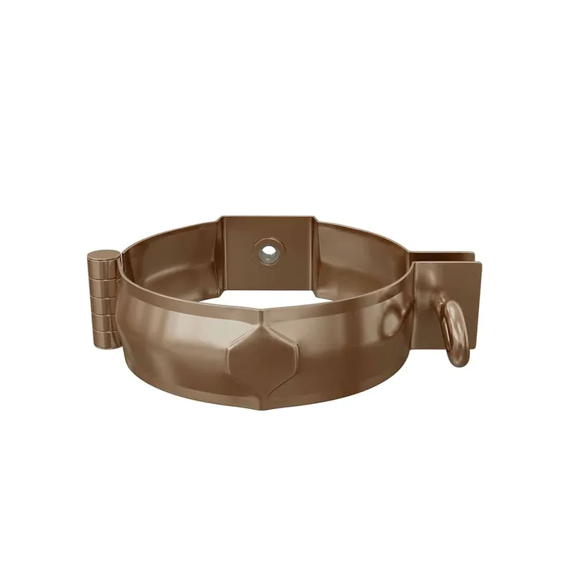 BILKA GLOSSY Pijpklem | 100mm | RAL 8003 Kleibruin | Tweezijdig glossy gecoat