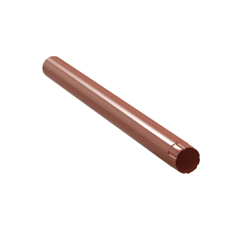 BILKA GLOSSY Verlengstuk regenpijp | 100mm | 1 m | RAL 8004 Koperbruin | Tweezijdig glossy gecoat