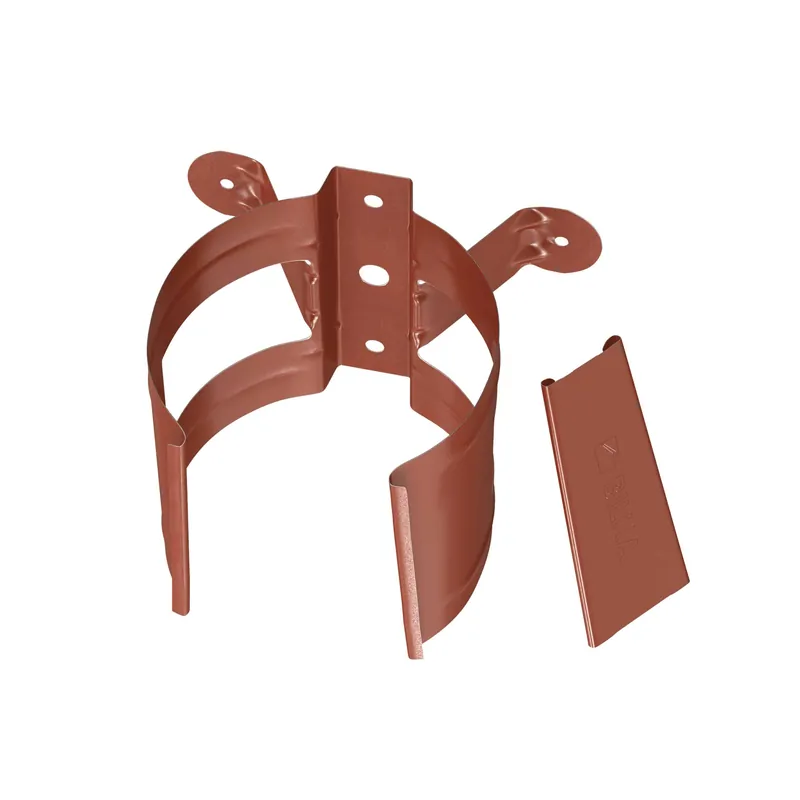 BILKA GLOSSY Bevestiging regenpijp | 100mm | RAL 8004 Koperbruin | Tweezijdig glossy gecoat