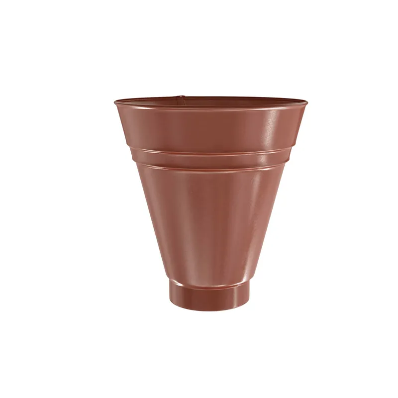 BILKA GLOSSY Opvangtrechter | 100mm | RAL 8004 Koperbruin | Tweezijdig glossy gecoat