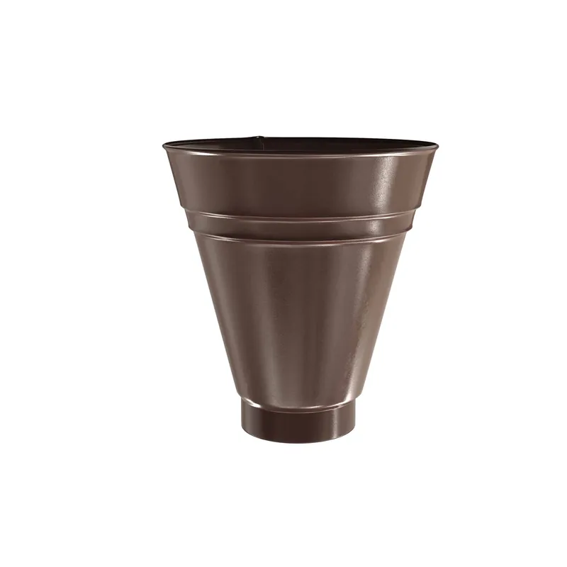 BILKA GLOSSY Opvangtrechter | 90mm | RAL 8017 Chocoladebruin | Tweezijdig glossy gecoat