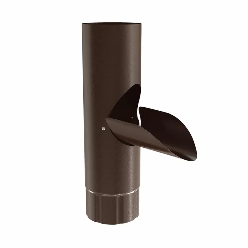 BILKA GLOSSY Aftappunt | 100mm | RAL 8019 Grijsbruin | Tweezijdig glossy gecoat