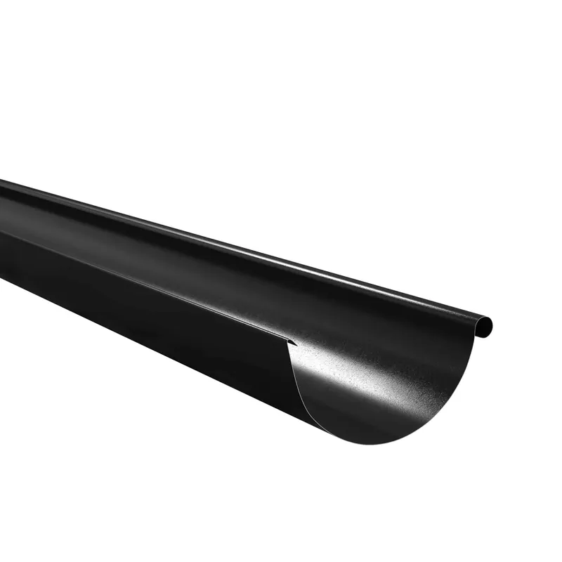 BILKA GLOSSY Dakgoot | 125mm | 4 m | RAL 9005 Zwart | Tweezijdig glossy gecoat