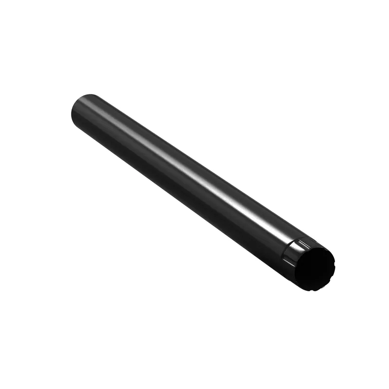 BILKA GLOSSY Verlengstuk regenpijp | 90mm | 1 m | RAL 9005 Zwart | Tweezijdig glossy gecoat
