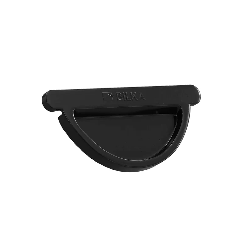 BILKA GLOSSY Eindkap dakgoot | 150mm | RAL 9005 Zwart | Tweezijdig glossy gecoat