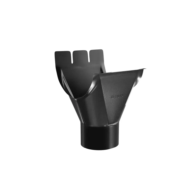 BILKA GLOSSY Gootuitloop | 150/100mm | RAL 9005 Zwart | Tweezijdig glossy gecoat