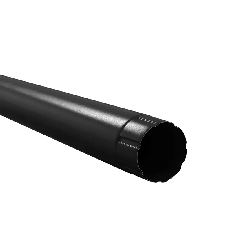 BILKA GLOSSY Regenpijp | 100mm | 3 m | RAL 9005 Zwart | Tweezijdig glossy gecoat