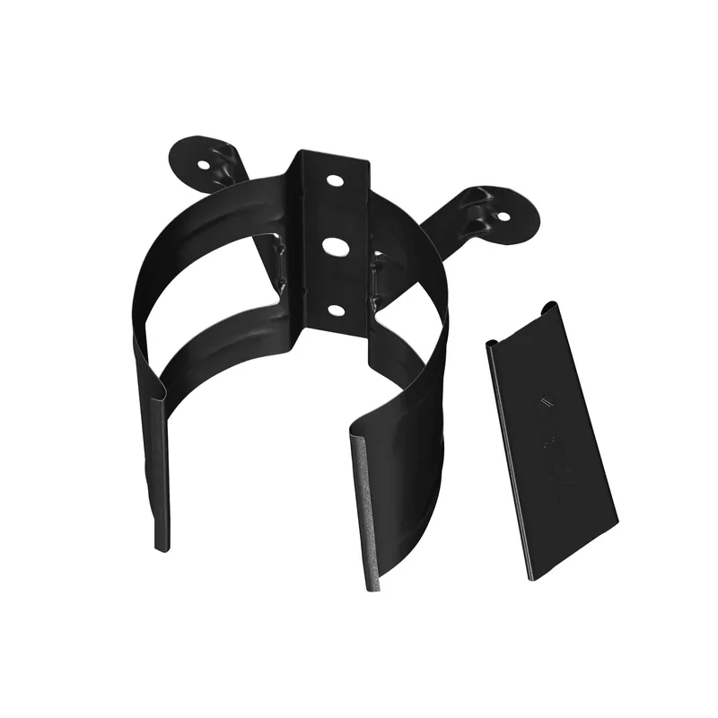 BILKA GLOSSY Bevestiging regenpijp | 100mm | RAL 9005 Zwart | Tweezijdig glossy gecoat