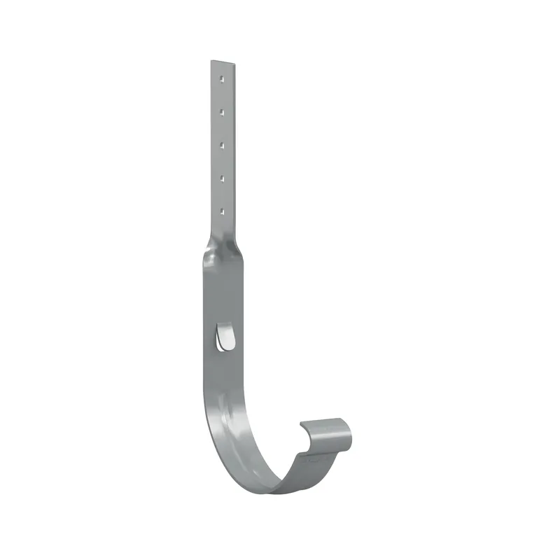 BILKA GLOSSY Goothaak gedraaid | 125mm | RAL 9006 Zilverkleur | Tweezijdig glossy gecoat