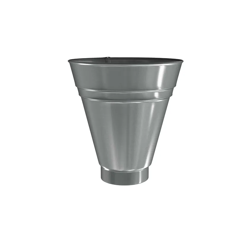 BILKA GLOSSY Opvangtrechter | 90mm | RAL 9006 Zilverkleur | Tweezijdig glossy gecoat
