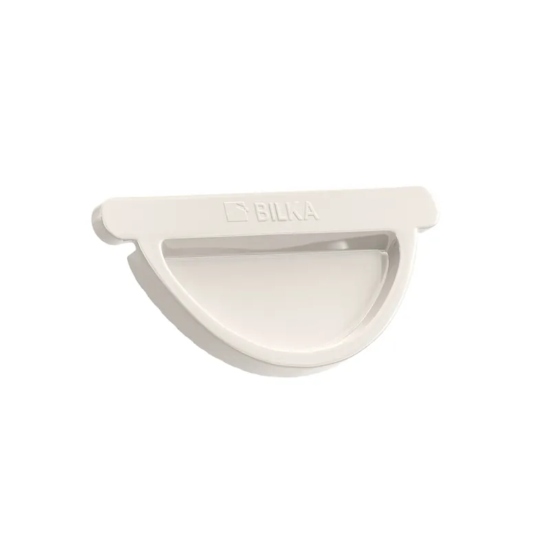 BILKA GLOSSY Eindkap dakgoot | 150mm | RAL 9010 Wit | Tweezijdig glossy gecoat