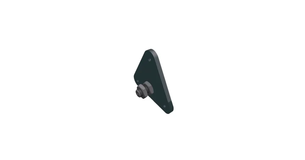aluminium wandmontageplaat, antraciet
