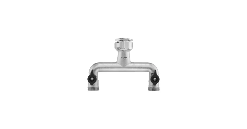 Geka push-fit 2-weg ventiel verticaal, 2x buitendraad