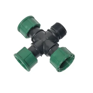 waterverdeler kruisstuk, buitendraad x 3x wartel