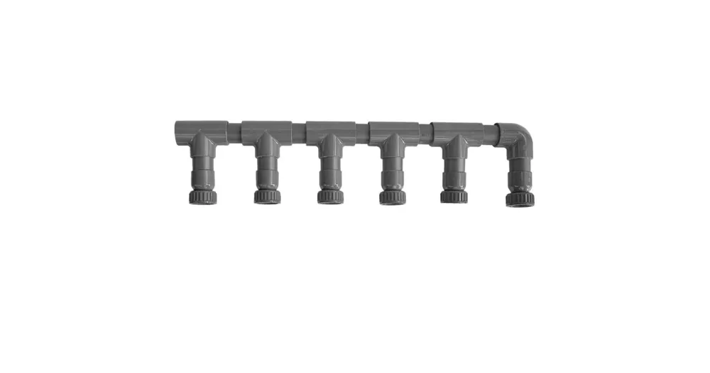 pvc verdeler, 6-weg