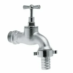Bonfix messing tapkraan met slangkoppeling verchroomd gebeitst, 1x buitendraad