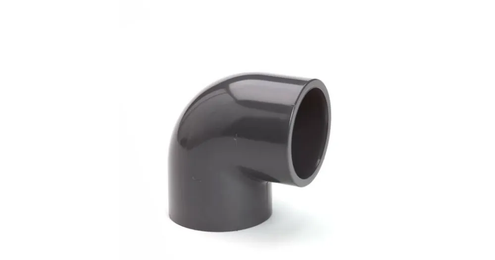 pvc druk knie 90 graden, 2x inwendig lijm