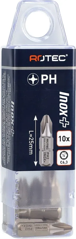 SCHROEFBIT INOX+, C6.3, PH 3X25