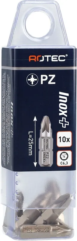SCHROEFBIT INOX+, C6.3, PZ 1X25