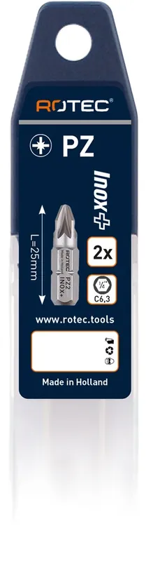 SCHROEFBIT INOX+, C6.3, PZ 1X25